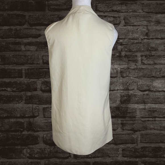 ✨ Poema Ivory Sleeveless Bow Tie Blouse - Size L - Picture 3 of 8